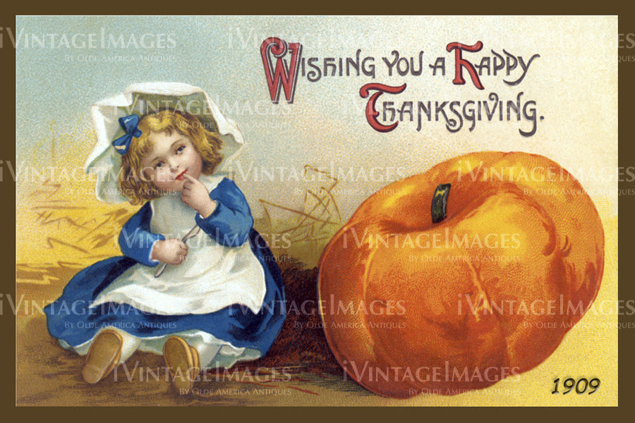1909 Thanksgiving Postcard - 03