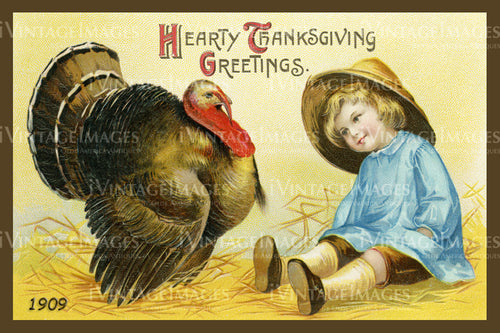 1909 Thanksgiving Postcard - 04