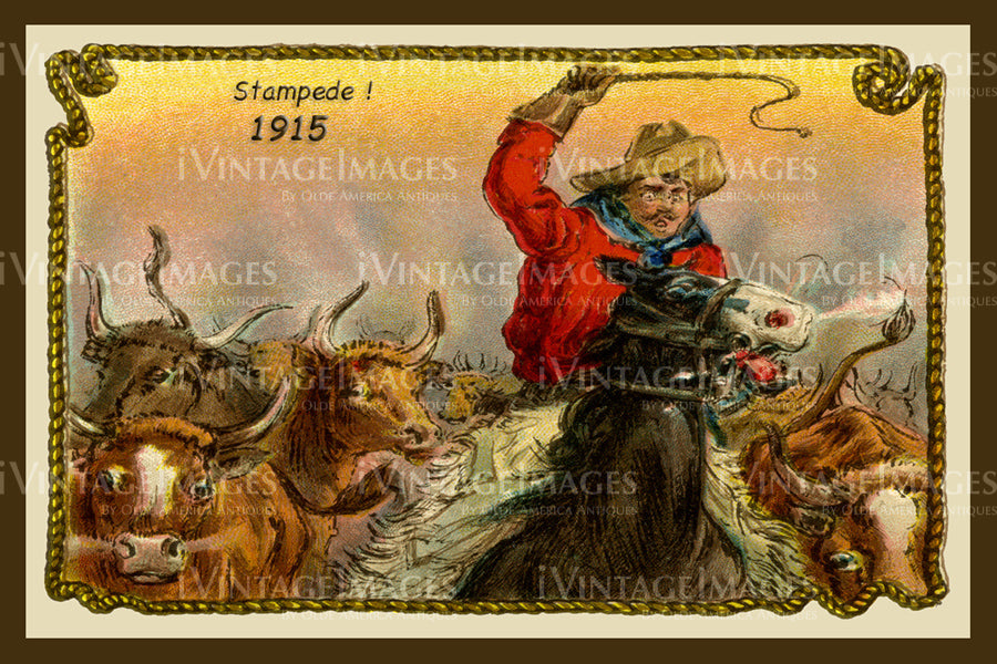 Cowboy Trade Card 1915 - 22