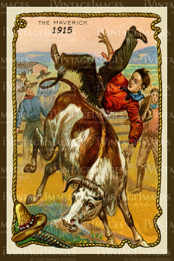 Cowboy Trade Card 1915 - 24