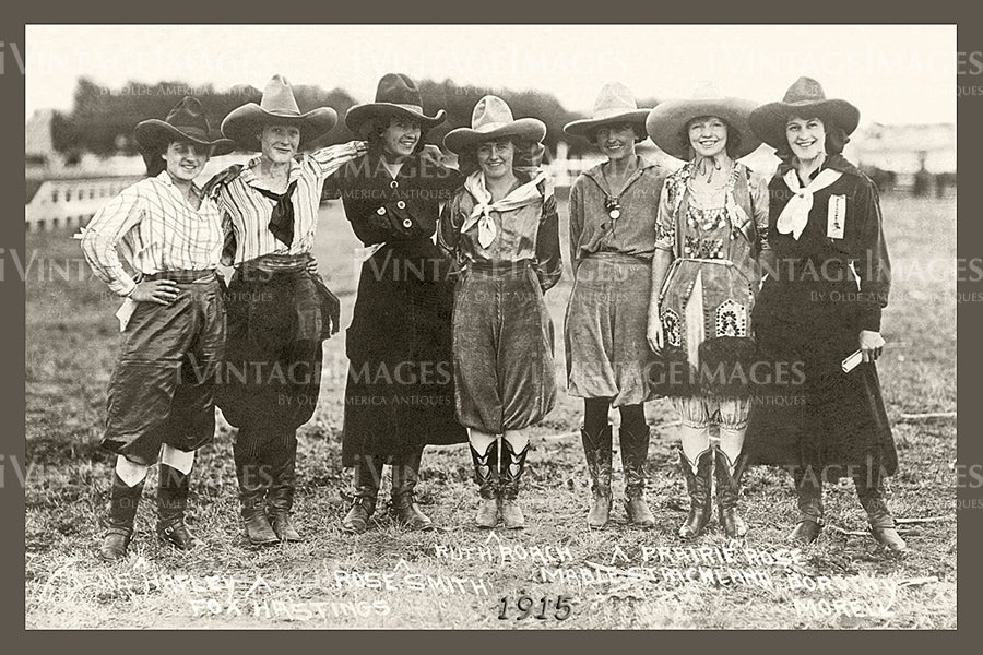1915 Rodeo Cowgirls Photo - 64