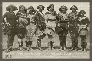 1915 Rodeo Cowgirls Photo - 66