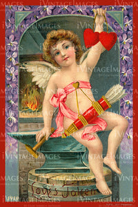 Victorian Valentine and Cupid 1910 - 72
