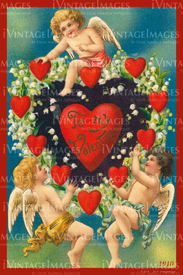 Valentine and Cupid 1910 - 96 – iVintageImages