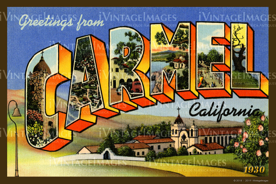 Carmel California Large Letter 1930 - 006