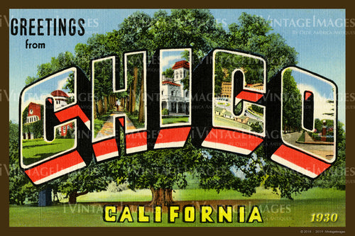 Chico California Large Letter 1930 - 009