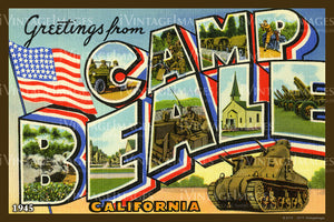Camp Beale California Large Letter 1945 - 011
