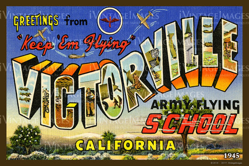 Victorville Flying School Large Letter 1945 - 019