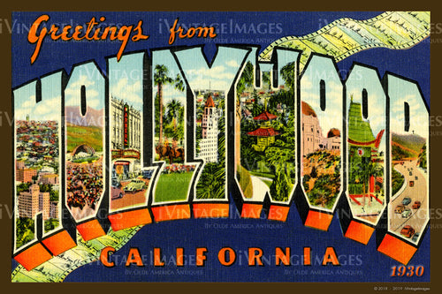 Hollywood California Large Letter 1930 - 021