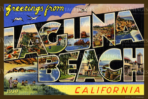 Laguna Beach California Large Letter 1930 - 022