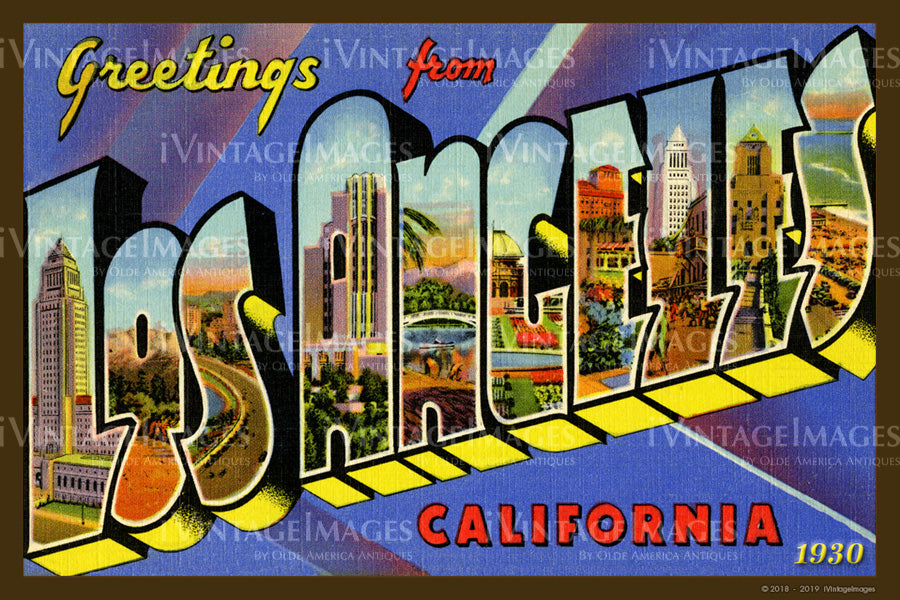 Los Angeles California Large Letter 1930 - 028