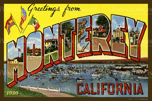 Monterey California Large Letter 1930 - 030