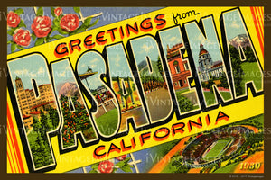 Pasadena California Large Letter 1930 - 034