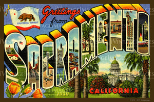 Sacramento California Large Letter 1930 - 038