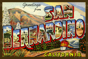San Bernardino California Large Letter 1930 - 039