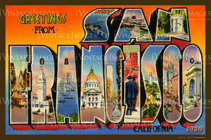 San Francisco California Large Letter 1930 - 043