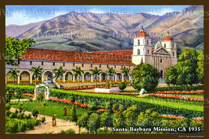 Southern CA Santa Barbara Mission 1935 - 063