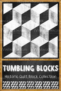 Tumbling Blocks Quilt Block Design by Susan Davis - 22