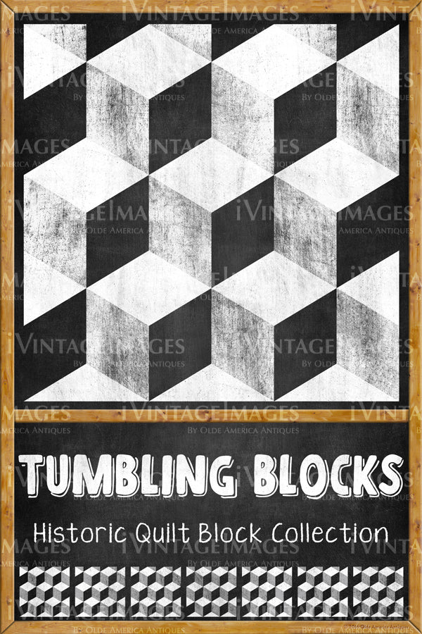 Tumbling Blocks Quilt Block Design by Susan Davis - 22