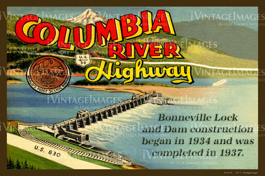 Columbia River Postcard 1937 - 18
