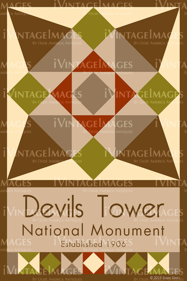 Devils Tower Quilt Block Design by Susan Davis - 29