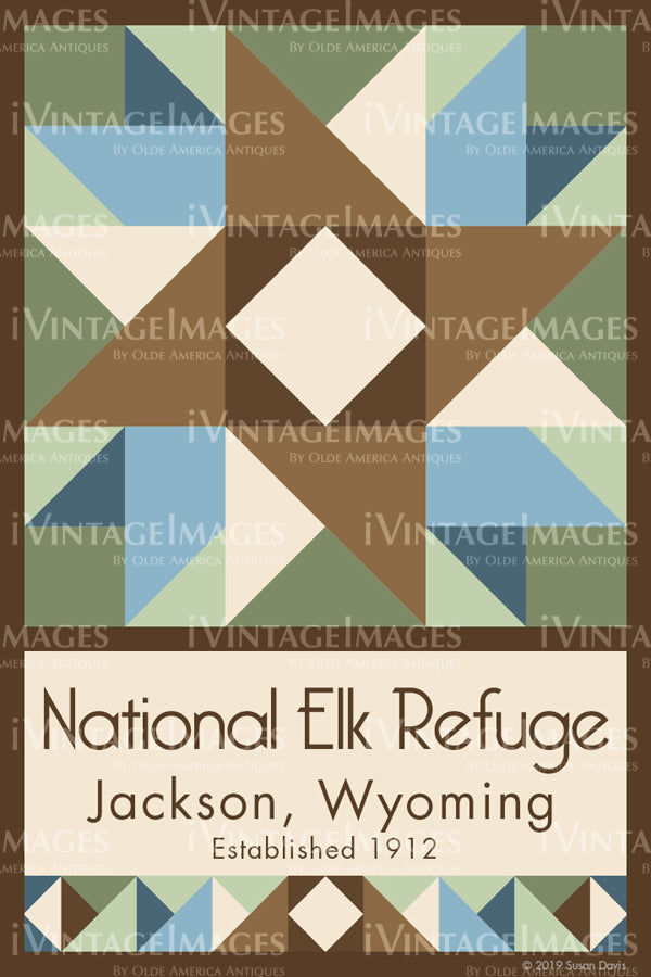 National Elk Refuge Quilt Block Design by Susan Davis - 31