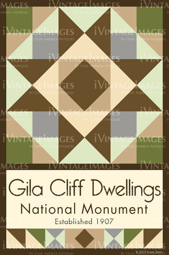 Gila Cliff Dwellings Quilt Block Design by Susan Davis - 34