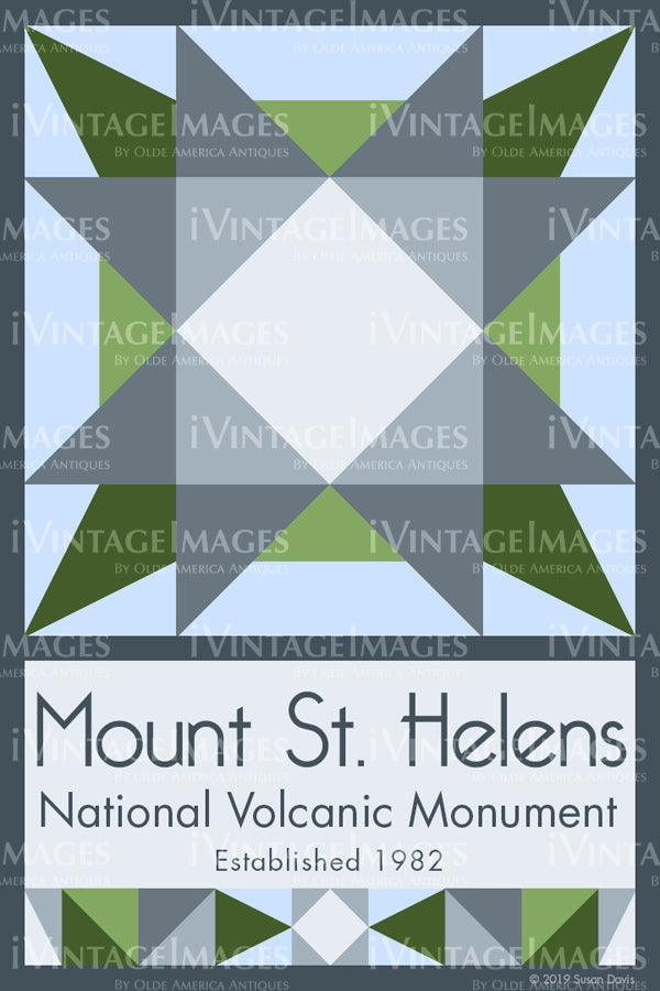 Mount St. Helens Quilt Block Design by Susan Davis - 60