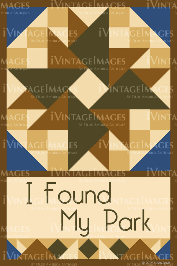 I Found My Park Quilt Block Design by Susan Davis - 65