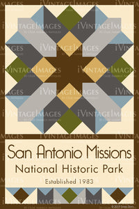 San Antonio Missions Quilt Block Design by Susan Davis - 78
