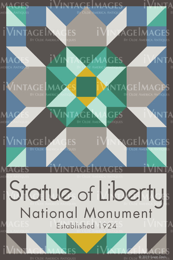 Statue of Liberty Quilt Block Design by Susan Davis - 82