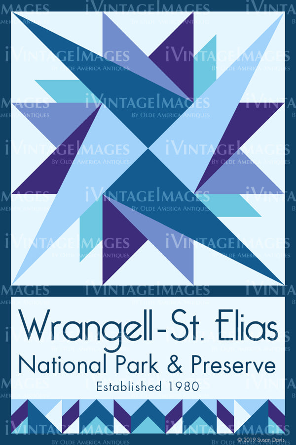 Wrangell - St. Elias Quilt Block Design by Susan Davis - 86