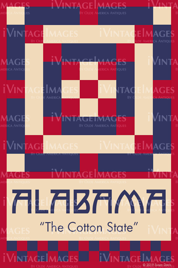 Alabama State Quilt Block Design by Susan Davis - 1