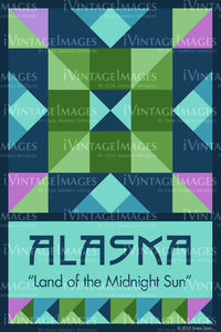Alaska State Quilt Block Design by Susan Davis - 2