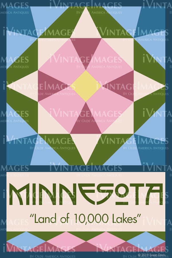 Minnesota State Quilt Block Design by Susan Davis - 23
