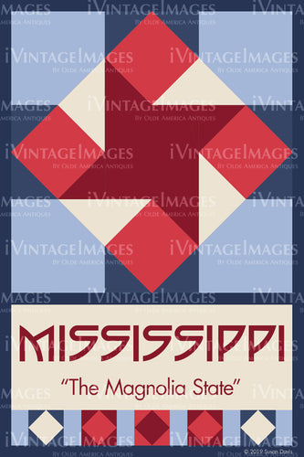 Mississippi State Quilt Block Design by Susan Davis - 24