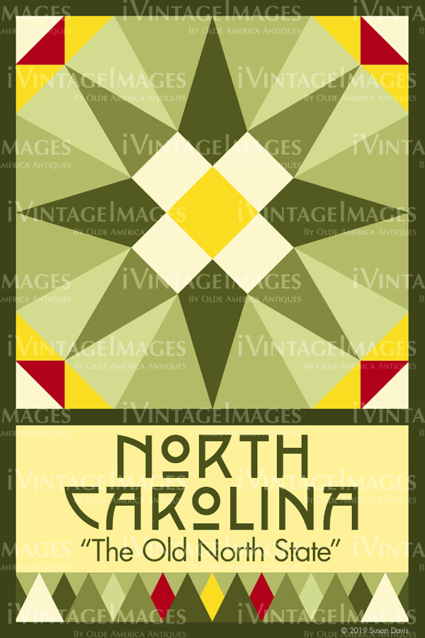 North Carolina State Quilt Block Design by Susan Davis - 33