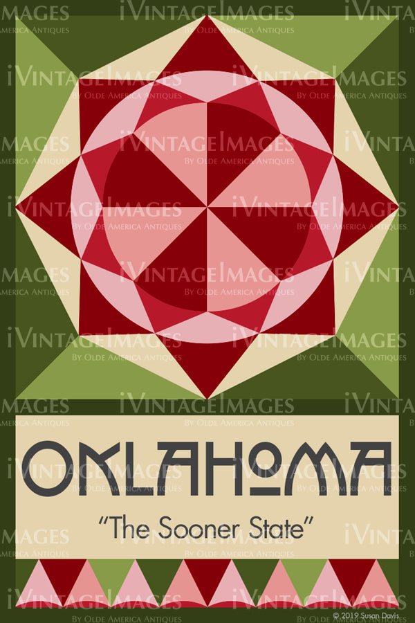 Oklahoma State Quilt Block Design by Susan Davis - 36