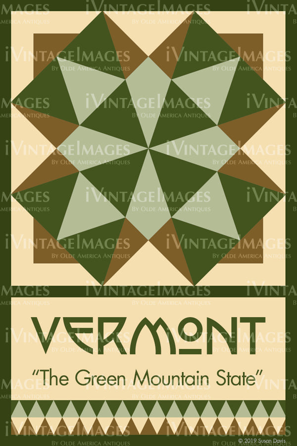 Vermont State Quilt Block Design by Susan Davis - 45