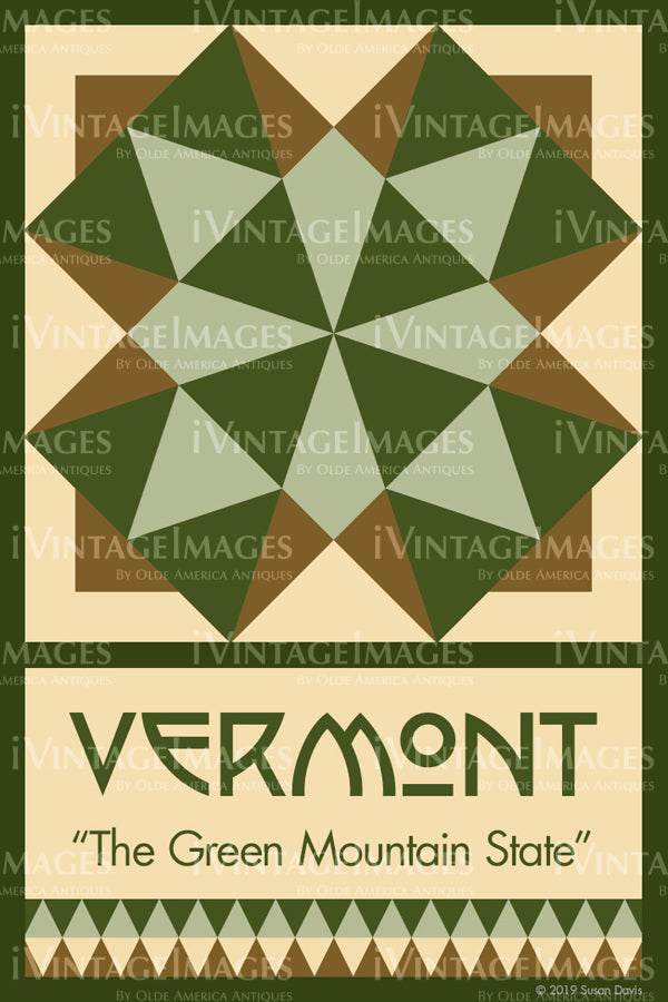 Vermont State Quilt Pattern (and optional fabric bundles) - The