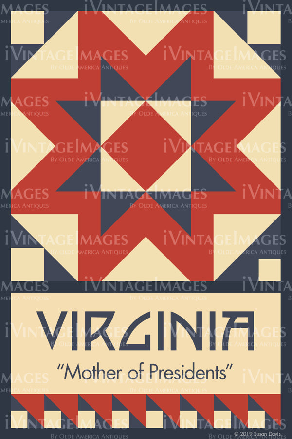 Virginia State Quilt Block Design by Susan Davis - 46