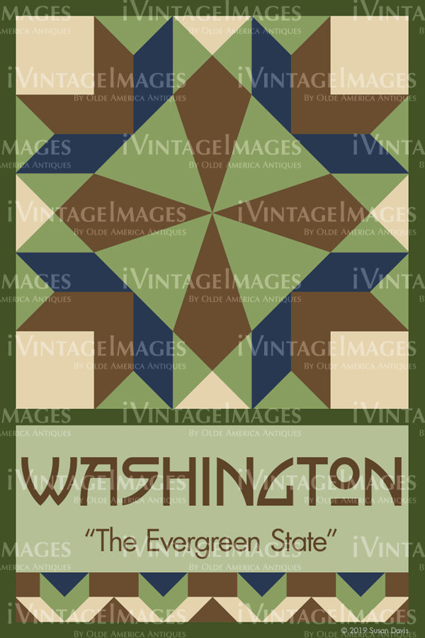 Washington State Quilt Block Design by Susan Davis - 47