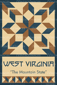 West Virginia State Quilt Block Design by Susan Davis - 48