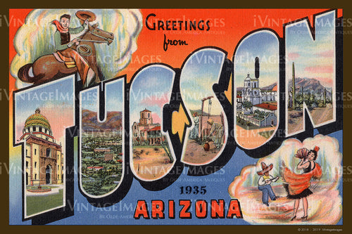 Tucson Large Letter Postcard 1930 - 007