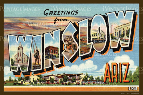 Winslow Large Letter Postcard 1935 - 011