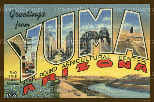 Yuma Large Letter Postcard 1935 - 013