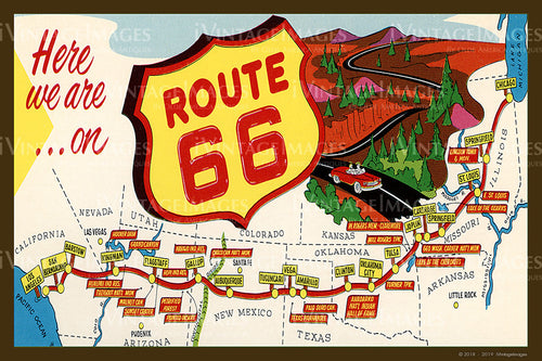 Route 66 Postcard 1950 - 041