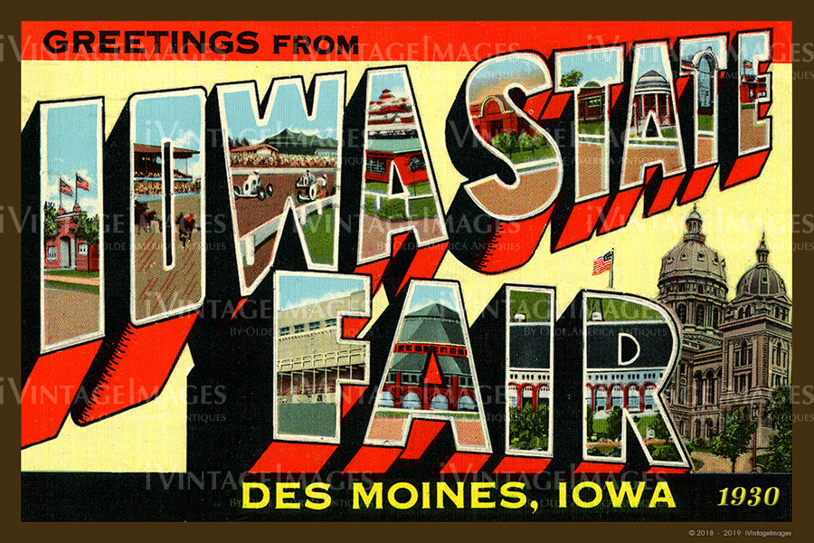 Iowa State Fair Postcard 1930 - 012