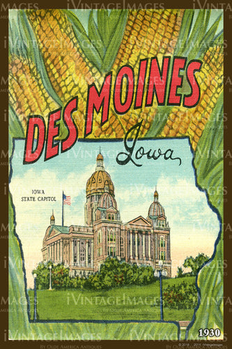 Des Moines Postcard 1930 - 025