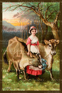 Maiden and Cows 1890 - 040